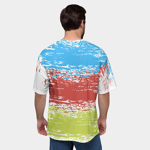 Мужская футболка оверсайз Взмах кистью / 3D-принт – фото 4