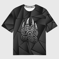 Футболка оверсайз мужская Велес лапа медведя, цвет: 3D-принт