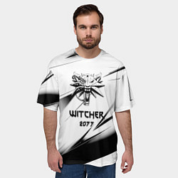 Футболка оверсайз мужская Ведьмак stripes, цвет: 3D-принт — фото 2