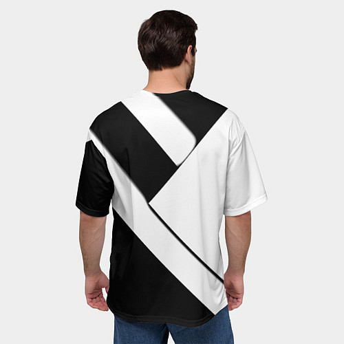 Мужская футболка оверсайз Манчестер Юнайтед геометрия / 3D-принт – фото 4