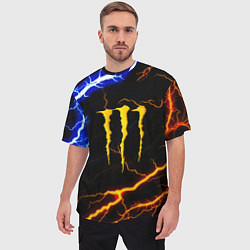 Футболка оверсайз мужская Monster energy storm, цвет: 3D-принт — фото 2