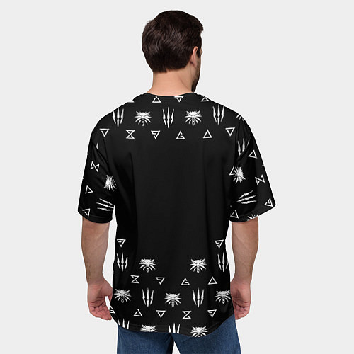 Мужская футболка оверсайз Ведьмак логотипы / 3D-принт – фото 4