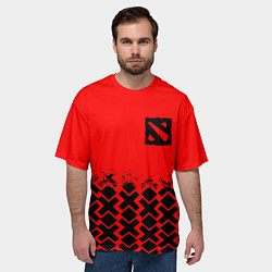 Футболка оверсайз мужская Dota игровой паттерн, цвет: 3D-принт — фото 2
