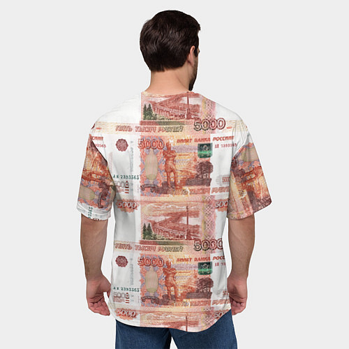 Мужская футболка оверсайз 5 000 рублей / 3D-принт – фото 4
