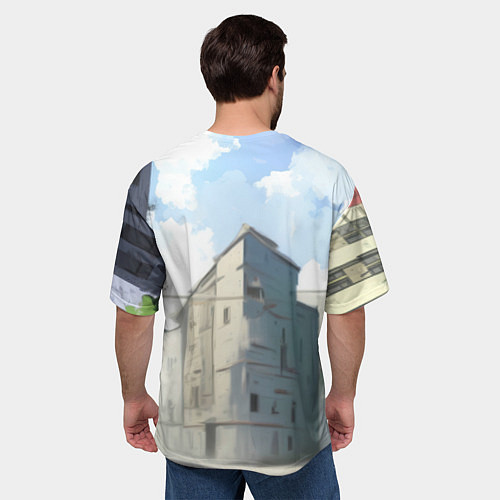 Мужская футболка оверсайз Бэтмен стоит на улице / 3D-принт – фото 4