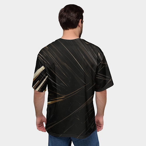 Мужская футболка оверсайз Бэтмен черный плащ / 3D-принт – фото 4