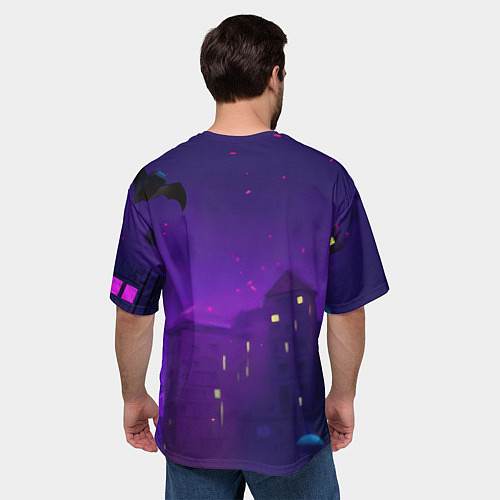 Мужская футболка оверсайз Бэтмен объемная модель / 3D-принт – фото 4