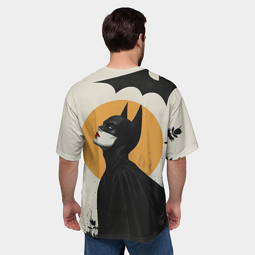 Мужская футболка оверсайз Девушка Бэтмен / 3D-принт – фото 4