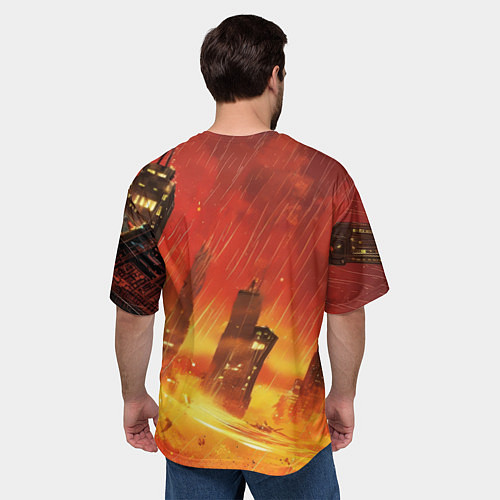 Мужская футболка оверсайз Бэтмен застыл в воздухе / 3D-принт – фото 4