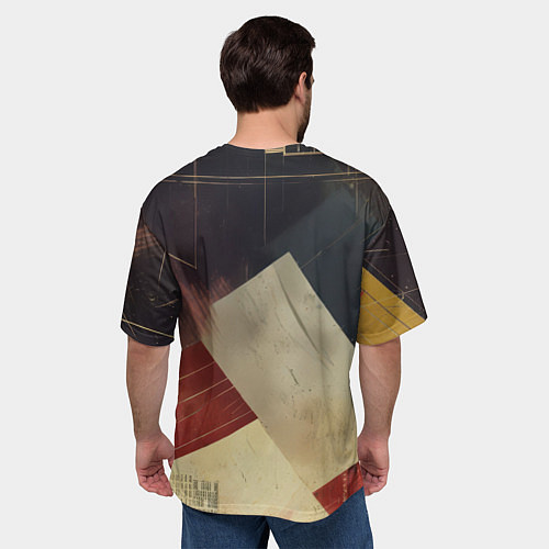 Мужская футболка оверсайз Бэтмен ретро стиль / 3D-принт – фото 4