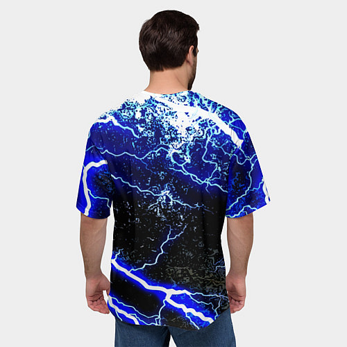 Мужская футболка оверсайз Monster storm energy / 3D-принт – фото 4