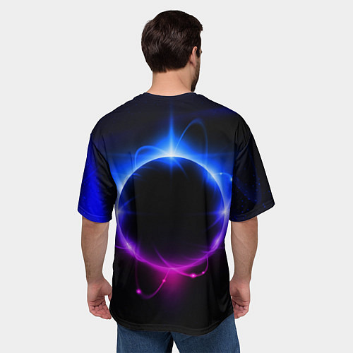 Мужская футболка оверсайз Космонавт в луне / 3D-принт – фото 4