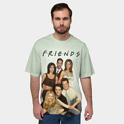 Футболка оверсайз мужская Американский сериал - Друзья, цвет: 3D-принт — фото 2