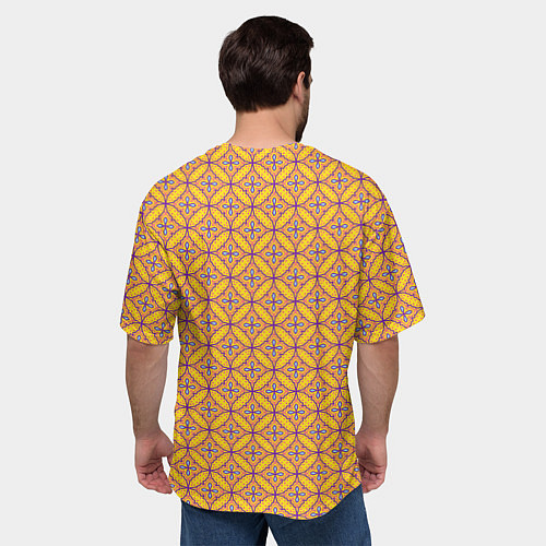 Мужская футболка оверсайз Красочный орнамент в восточном стиле / 3D-принт – фото 4