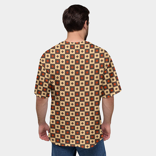 Мужская футболка оверсайз Готические шахматы / 3D-принт – фото 4