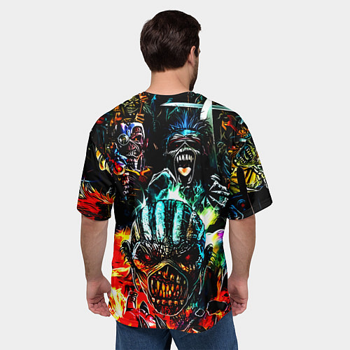 Мужская футболка оверсайз ACDC рок монстры / 3D-принт – фото 4