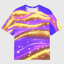 Футболка оверсайз мужская Блестящая волнистая текстура, цвет: 3D-принт