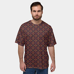 Футболка оверсайз мужская Церковный витраж, цвет: 3D-принт — фото 2