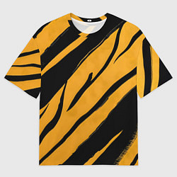 Футболка оверсайз мужская Тигровый раскрас, цвет: 3D-принт