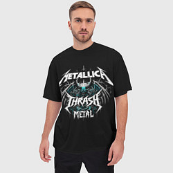 Футболка оверсайз мужская Metallica group - thrash metal style, цвет: 3D-принт — фото 2