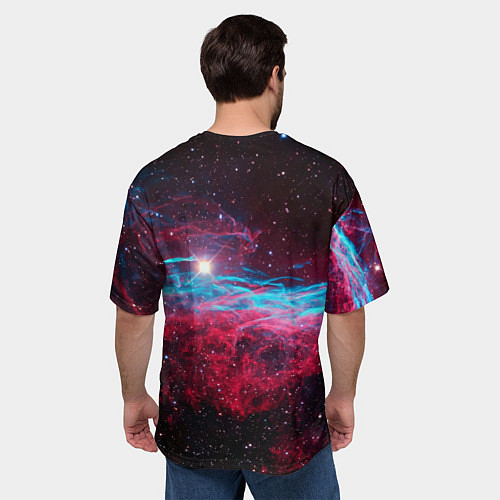 Мужская футболка оверсайз Далматинец бравый космонавт - нейроарт / 3D-принт – фото 4