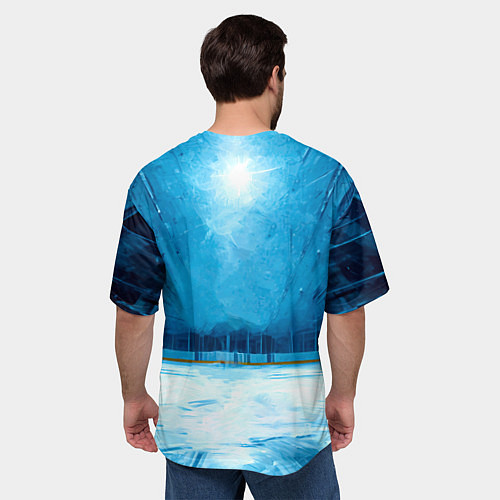 Мужская футболка оверсайз Хоккейная площадка / 3D-принт – фото 4