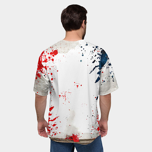 Мужская футболка оверсайз Борец айкидо на белом / 3D-принт – фото 4