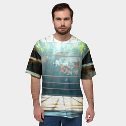 Футболка оверсайз мужская Ринг под открытым небом, цвет: 3D-принт — фото 2