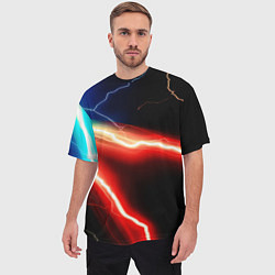 Футболка оверсайз мужская Lightning light, цвет: 3D-принт — фото 2