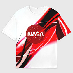 Футболка оверсайз мужская Nasa абстрактные полосы, цвет: 3D-принт
