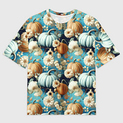 Футболка оверсайз мужская Маленькие тыковки, цвет: 3D-принт