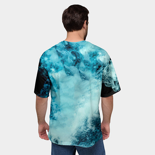 Мужская футболка оверсайз Артуро Гатти в дыму / 3D-принт – фото 4