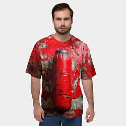 Футболка оверсайз мужская Красная боксерская груша, цвет: 3D-принт — фото 2