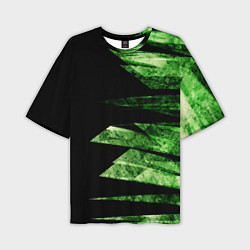 Мужская футболка оверсайз Color green black