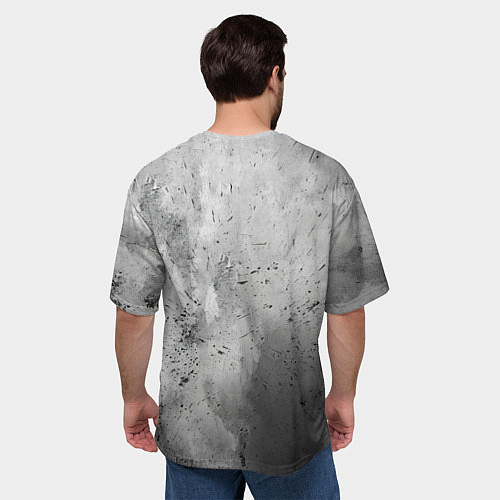 Мужская футболка оверсайз Серая боксерская груша / 3D-принт – фото 4