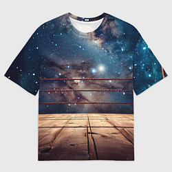 Футболка оверсайз мужская Космический ринг, цвет: 3D-принт