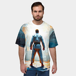 Футболка оверсайз мужская Дзюдоист, цвет: 3D-принт — фото 2