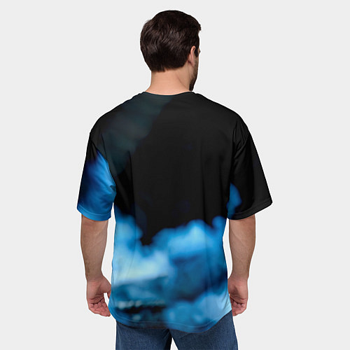 Мужская футболка оверсайз Дастин Порье в дыму / 3D-принт – фото 4