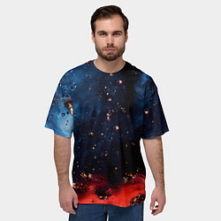 Футболка оверсайз мужская Багровый туман, цвет: 3D-принт — фото 2