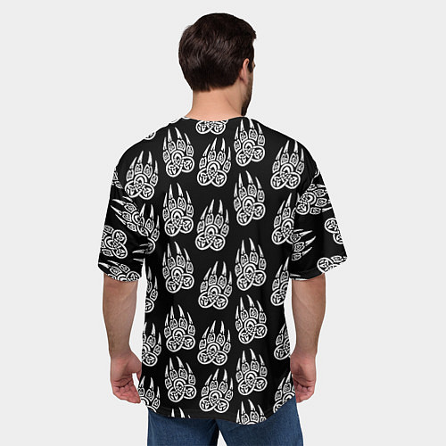 Мужская футболка оверсайз Monster energy медвежьи лапы / 3D-принт – фото 4