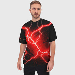Футболка оверсайз мужская Lightning, цвет: 3D-принт — фото 2