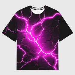 Мужская футболка оверсайз The color is pink and black