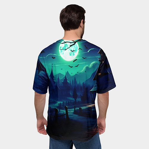 Мужская футболка оверсайз Day of the Dead - Хэллоуин / 3D-принт – фото 4