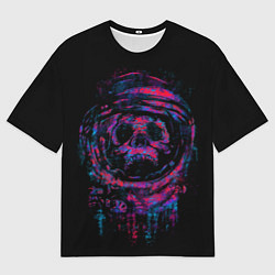 Мужская футболка оверсайз Неоновый космонавт