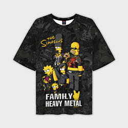 Футболка оверсайз мужская Family Heavy Metall симпсоны, цвет: 3D-принт
