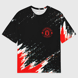 Футболка оверсайз мужская Манчестер краски штрихи, цвет: 3D-принт