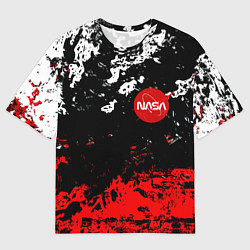 Мужская футболка оверсайз Nasa краски
