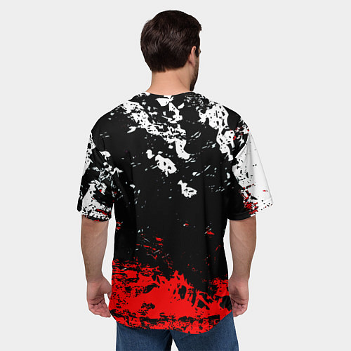 Мужская футболка оверсайз Nasa краски / 3D-принт – фото 4