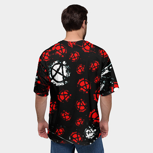 Мужская футболка оверсайз Monster energy anarhy / 3D-принт – фото 4