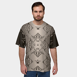Футболка оверсайз мужская Узоры с градиентом, цвет: 3D-принт — фото 2
